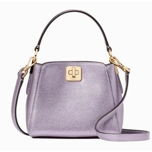 New Kate Spade Phoebe Metallic Mini Top Handle Crossbody Light Candied Flower